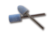 Felt buff with abrasive-impregnated shaft
