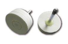 Rayon buff with shaft